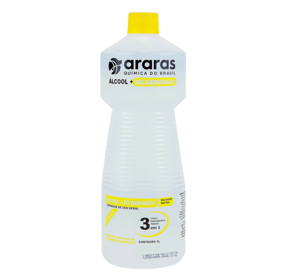 Álcool + Bicarbonato - Limpador de Uso Geral - 1 Litro