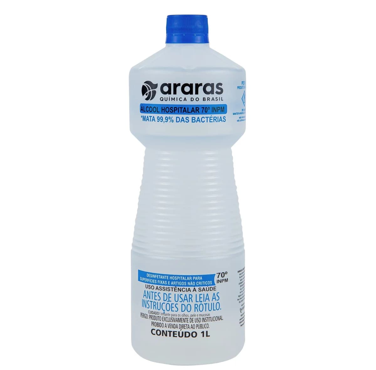 Álcool Etílico Hidratado 70º INPM - Uso Hospitalar - 1 Litro